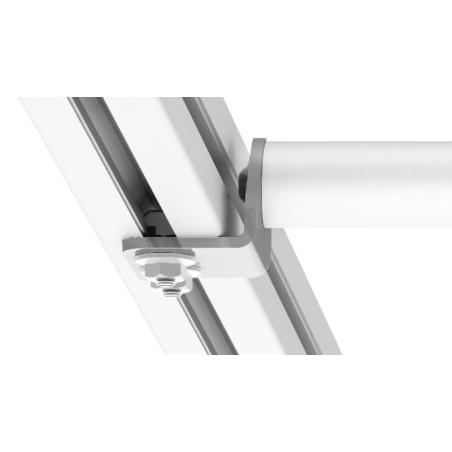 Utilisation - Équerre de fixation à 90° pour profilé aluminium rond – D28 – Diamètre 28 mm – Elcom shop