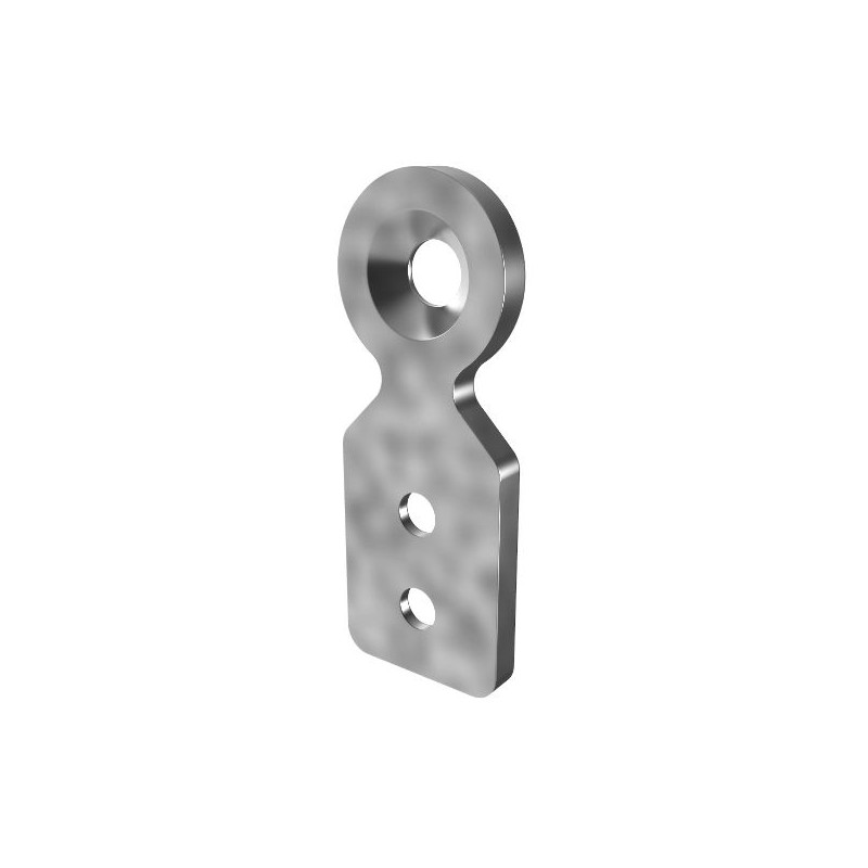 Plaque de connexion pour profilé aluminium rond – D28 – Diamètre 28 mm – Elcom shop