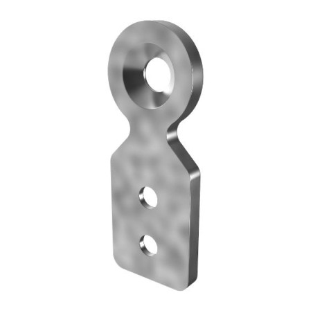 Plaque de connexion pour profilé aluminium rond – D28 – Diamètre 28 mm – Elcom shop
