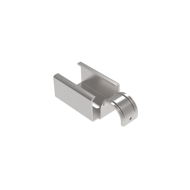 Kit fixation à griffe simple sans butée pour rail à galets en profilé aluminium – D28mm – Elcom shop