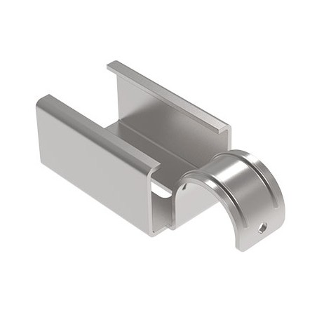 Kit fixation à griffe simple sans butée pour rail à galets en profilé aluminium – D28mm – Elcom shop