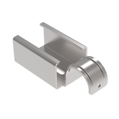 Kit fixation à griffe simple sans butée pour rail à galets en profilé aluminium – D28mm – Elcom shop