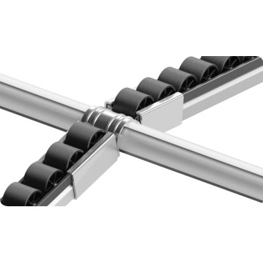 Utilisation – Kit fixation à griffe simple sans butée pour rail à galets en profilé aluminium – D28mm – Elcom shop