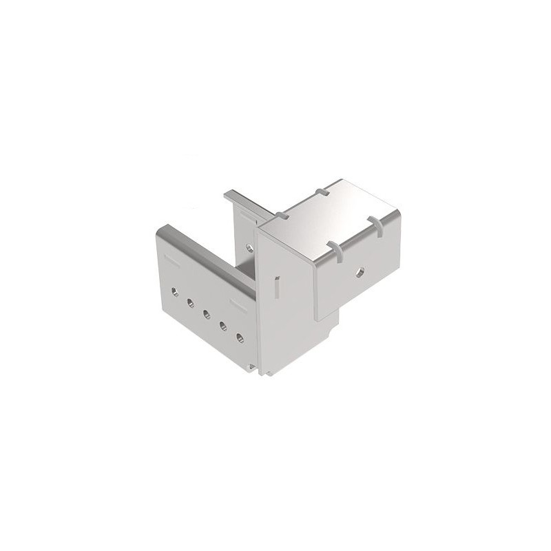 Kit support d'extrémité avec butée pour rail à galets en profilé aluminium – H78.7mm – D28mm – Elcom shop