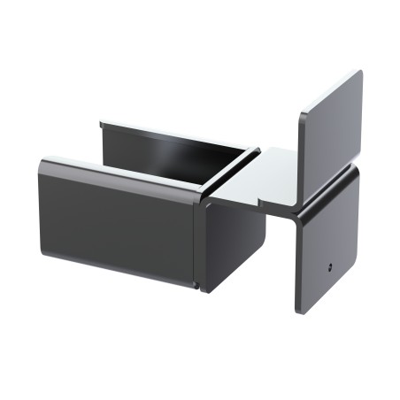Kit support d'extrémité à butée haute pour rail à galets en profilé aluminium – D28mm – Elcom shop