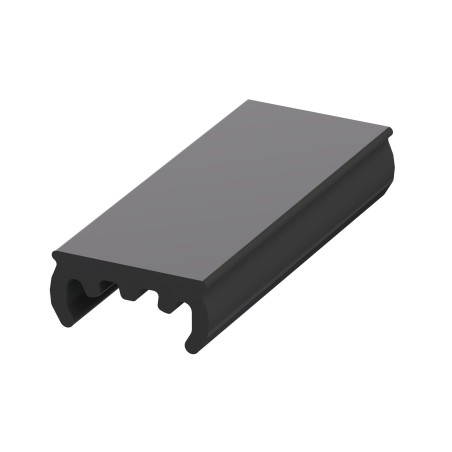 Rail de glissement pour profilé aluminium rond - 2M - ESD - D28 - Diamètre 28 mm - Noir - Elcom shop