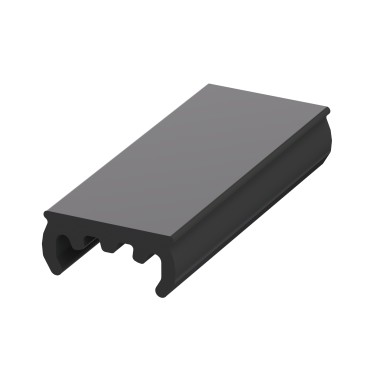 Rail de glissement pour profilé aluminium rond - 2M - ESD - D28 - Diamètre 28 mm - Noir - Elcom shop