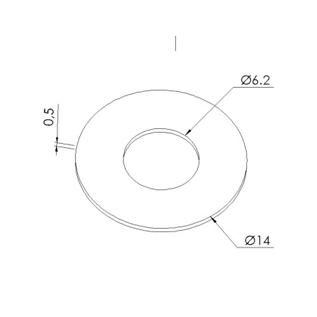 Schéma cotes - Rondelle imperdable – M8 - Elcom shop