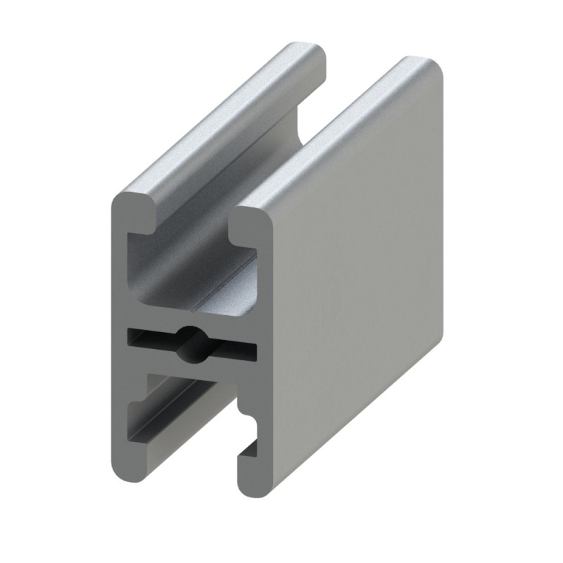 Profilé aluminium d’encadrement (Coupe max 6 m) - Rainure 8 mm – Section 32x18 mm - Elcom shop