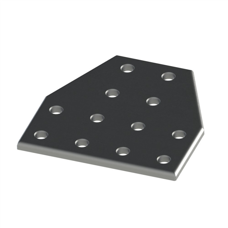 Plaque d’assemblage profilé aluminium – Section 80x80 mm – TV2 - Elcom shop