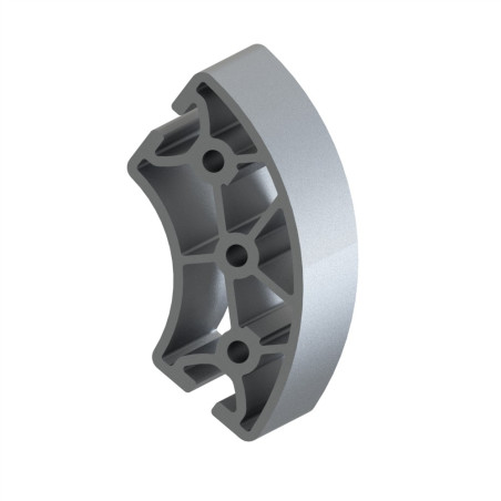 Profilé aluminium (Barre de 6 m) - Rainure 8 mm – Section R40/80-90° - Elcom shop