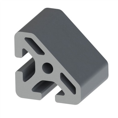 Profilé aluminium (Barre de 6 m) – Rainure 8 mm –  40x40-45° - Lourd - Elcom shop