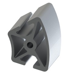 Profilé aluminium (Coupe max 6 m) – Rainure 6 mm – Section R30/60-45° - Elcom shop