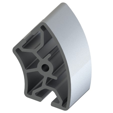 Profilé aluminium (coupe max 6 m) – Rainure 6 mm – Section R30-60-60° - Elcom shop
