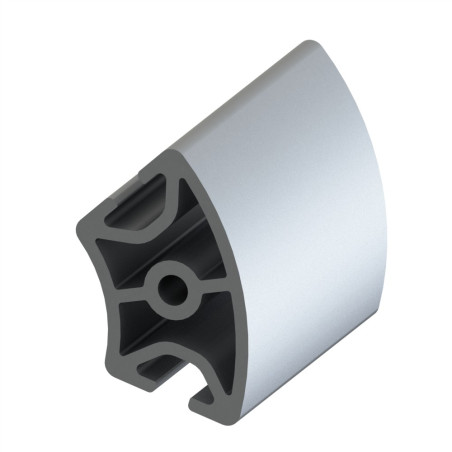 Profilé aluminium (Barre de 3 m) – Rainure 5 mm – Section R20-40-60° - Elcom shop