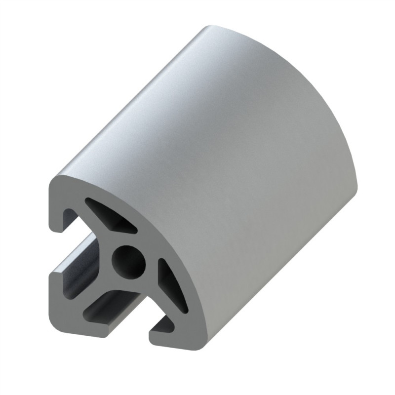 Profilé aluminium (Barre de 3 m) – Rainure 5 mm – Section R20-90° - Elcom shop