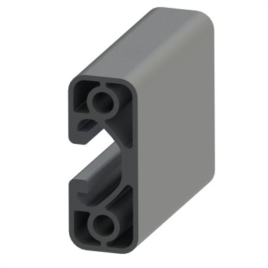 Profilé Aluminium Noir 80x16 Mm Type I - Rainure 8 Mm, Ultra Léger - Longueur 1270 Mm - Pour Montage, Bricolage, Structure - Surface Anodisée