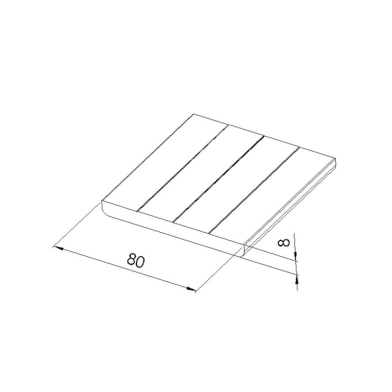 Profilé Plat Aluminium 80x2 Mm - Longueur 2 Mètres - Vernis RAL 8017 Brun Chocolat Mat - Fabriqué En Italie - 3