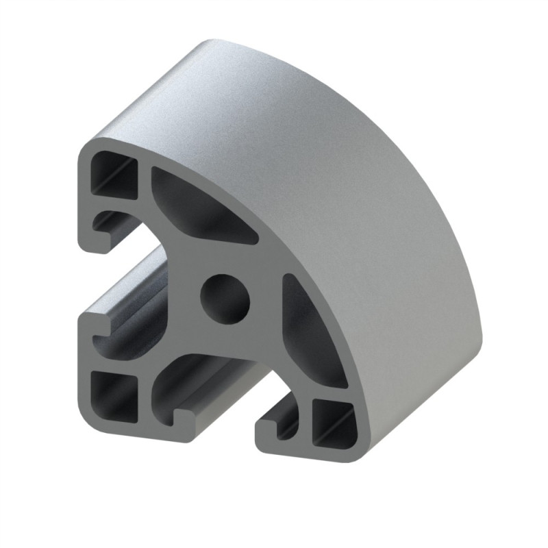 Profilé aluminium (Barre de 6 m) – Rainure 8 mm – R40-90° - Léger - Elcom shop