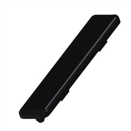 Embout profilé aluminium - Rainure 8 mm – Section 80x16 mm - Noir - Elcom shop