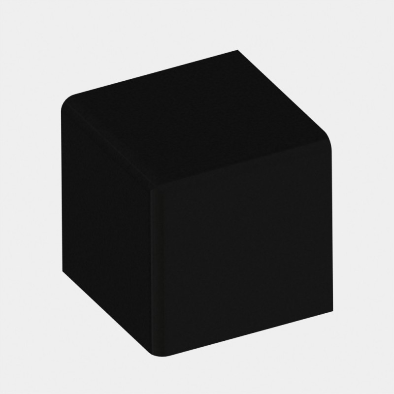 Cache raccord d’angle cube profilé aluminium – 5 mm – 20x20x20 mm – Noir - Elcom shop