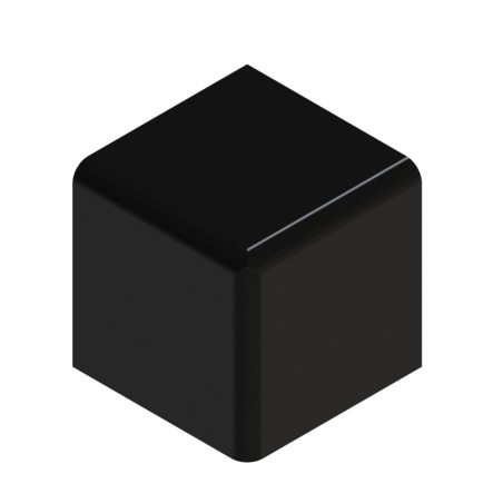 Cache raccord d’angle profilé aluminium – 8 mm – 40x40x40 mm – Noir - Elcom shop