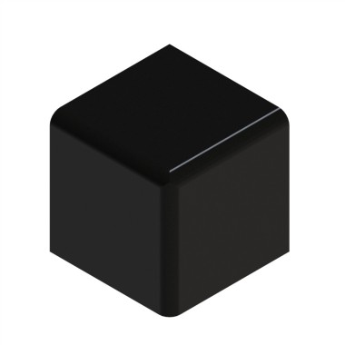 Cache raccord d’angle profilé aluminium – 8 mm – 40x40x40 mm – Noir - Elcom shop