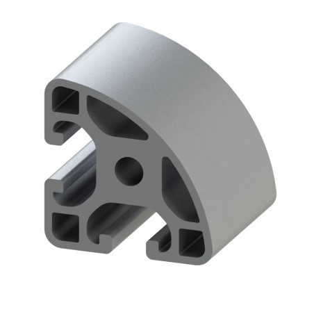 Profilé aluminium (Coupe max 6 m) – Rainure 8 mm – R40-90° - Léger - Elcom shop