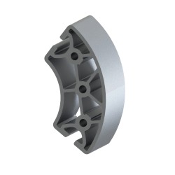 Profilé aluminium (Coupe max 6 m) - Rainure 8 mm – Section R40/80-90° - Elcom shop