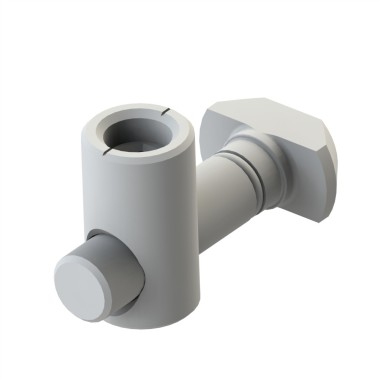 Fixation centrale standard profilé aluminium – 8 mm – 90° - Elcom shop