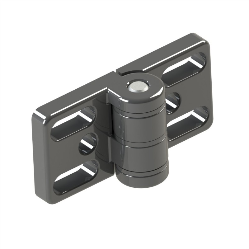 Charnière profilé aluminium – Rainure 8 mm – Section 40 mm - Elcom shop