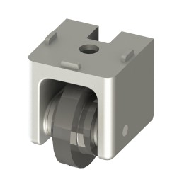 Boîtier pour roulette - D40 40x40 mm – Profilé aluminium - Elcom shop