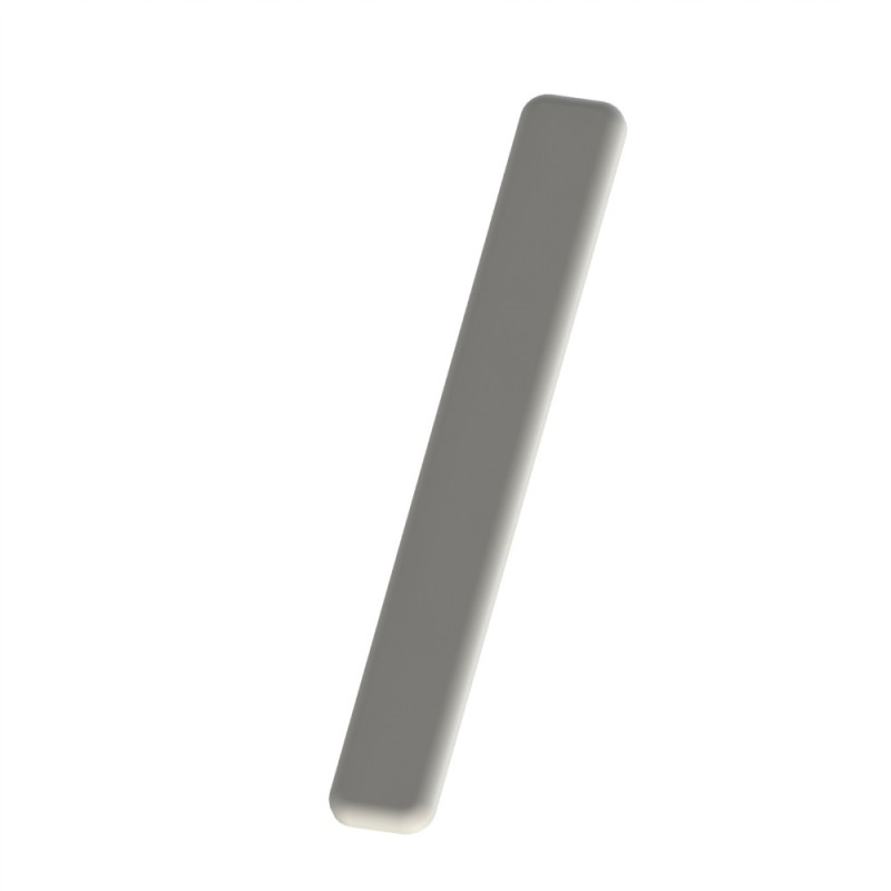 Embout profilé aluminium - Rainure 8 mm – Section 120x16 mm - Gris - Elcom shop
