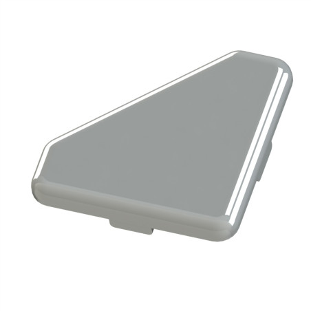 Embout profilé aluminium - Rainure 8 mm – Section 40x40-45° - Gris - Elcom shop