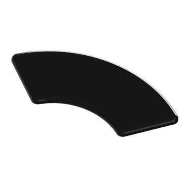 Embout profilé aluminium - Rainure 8 mm – Section R40/80-90° - Noir - Elcom shop