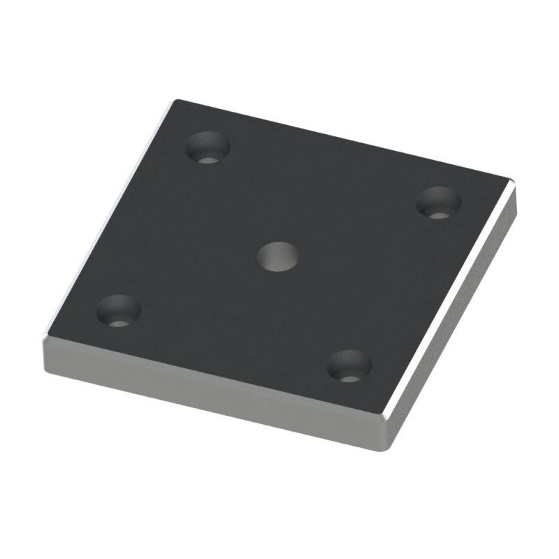 Plaque de base profilé aluminium – Section 120x120 mm – M16 - Elcom shop