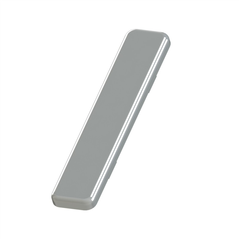 Embout profilé aluminium - Rainure 8 mm – Section 80x16 mm - Gris - Elcom shop
