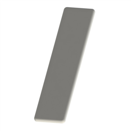 Embout profilé aluminium - Rainure 8 mm – Section 160x40 mm - Gris - Elcom shop