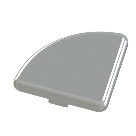 Embout profilé aluminium - Rainure 8 mm – Section R40-90° - Gris - Elcom shop