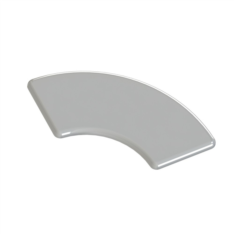 Embout profilé aluminium - Rainure 8 mm – Section R40/80-90° - Gris - Elcom shop