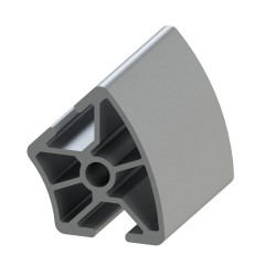 Profilé aluminium (Coupe max 6 m) – Rainure 8 mm – Section R30/60-45° - Elcom shop
