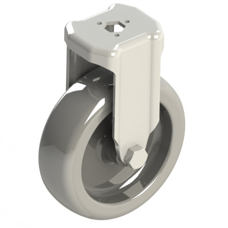 Roulette fixe profilé aluminium – D125 – Antistatique - Elcom shop
