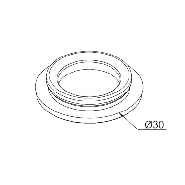 Patin pied profilé aluminium – D30