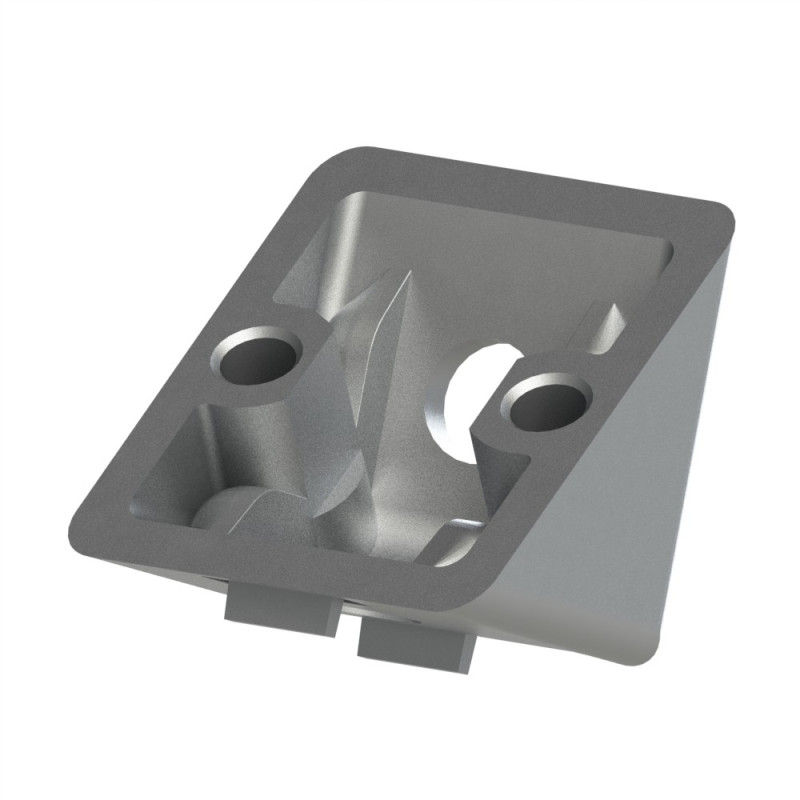 Equerre profilé aluminium – Rainure 5 mm – Section 20x20x20 mm - Elcom shop