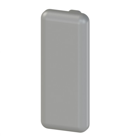 Embout profilé aluminium – Rainure 6 mm – Section 30x12 mm - Gris