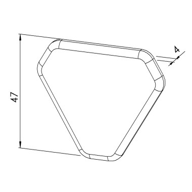 Embout profilé aluminium  – Rainure 8 mm – Section 3x40-120° - Noir