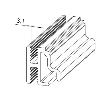 Profilé maintien panneau – 8 mm - Al - Economique