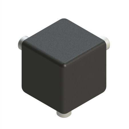 Kit raccord d’angle cube profilé aluminium – 5 mm – 20x20x20 mm – Noir - Elcom shop