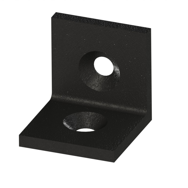 Equerre profilé aluminium – Section 40x40 mm - Noire - Acier