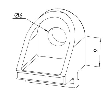 Equerre de bridage profilé aluminium – Rainure 5 mm